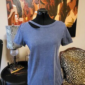 Anthropology t.la Keyhole Gray Tee